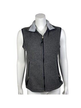 Vintage Patagonia Synchilla Gray Fleece Vest Womens M Polartec Full Zip Pockets